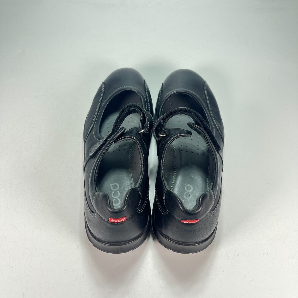 ECCO Dash Mary Jane Black Leather Comfort Flats Shoes Women's Size US 8.5 EU 39 - Picture 6 of 11